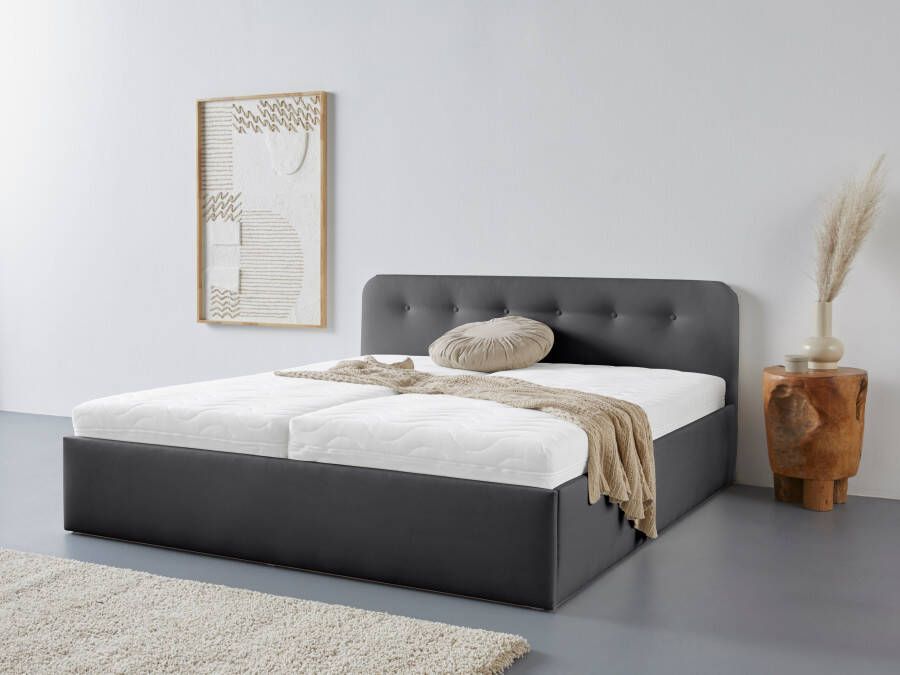 Westfalia Polsterbetten Gestoffeerd bed Rostock ook verkrijgbaar met extra opbergruimte en verstelbare hoofdsteunen - Foto 2