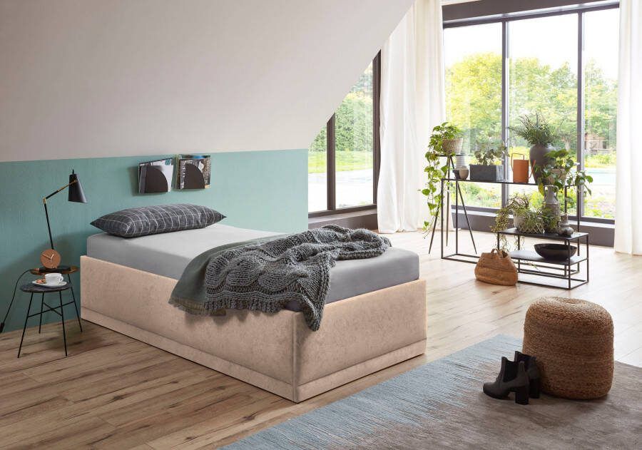 Westfalia Polsterbetten Gestoffeerd bed Texel Standaardhoogte met sierkussen bedkist bij uitvoering met matras - Foto 1