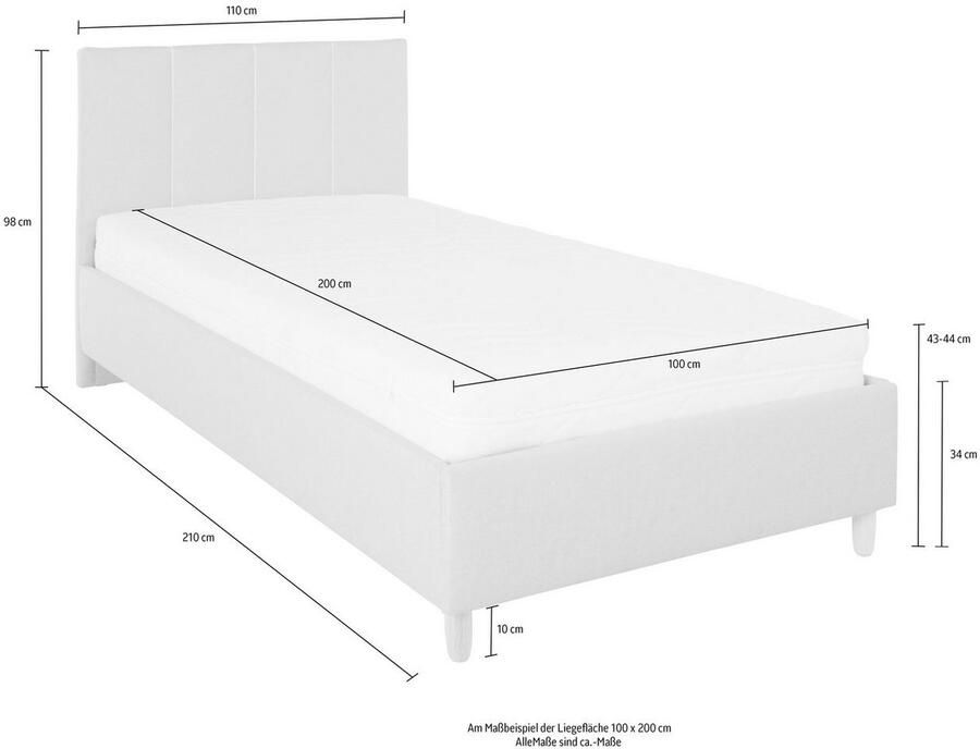Westfalia Polsterbetten Gestoffeerd bed
