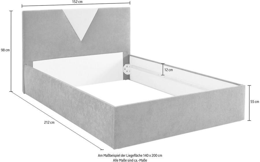 Westfalia Polsterbetten Gestoffeerd bed Malibu met bedkist bij uitvoering met matras - Foto 7
