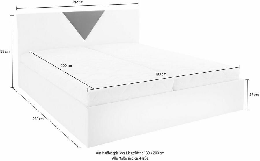 Westfalia Polsterbetten Gestoffeerd bed Malibu met bedkist bij uitvoering met matras - Foto 3