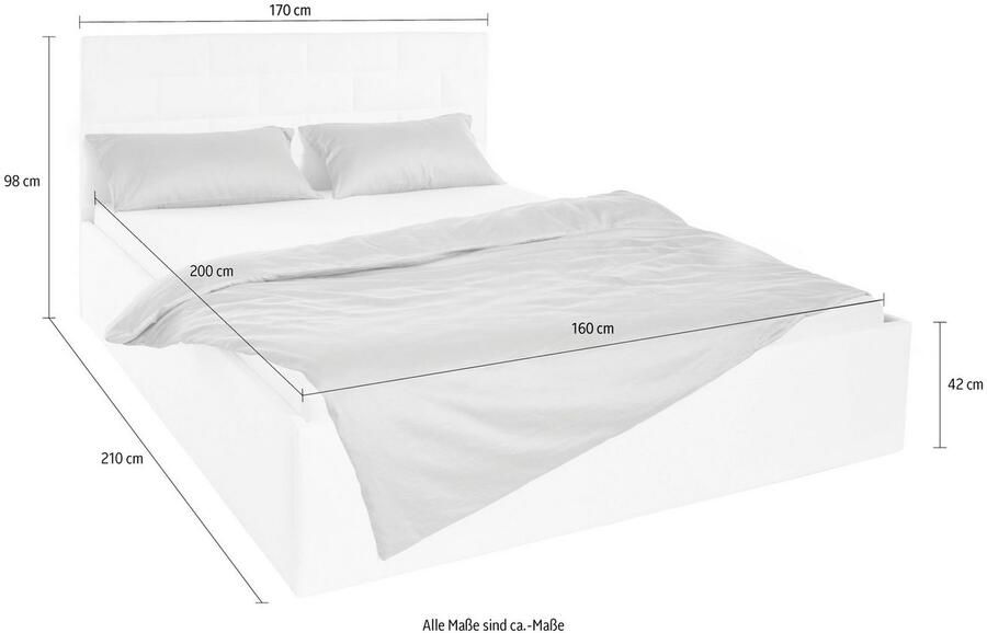 Westfalia Polsterbetten Gestoffeerd bed met bedkist bij uitvoering met matras - Foto 4