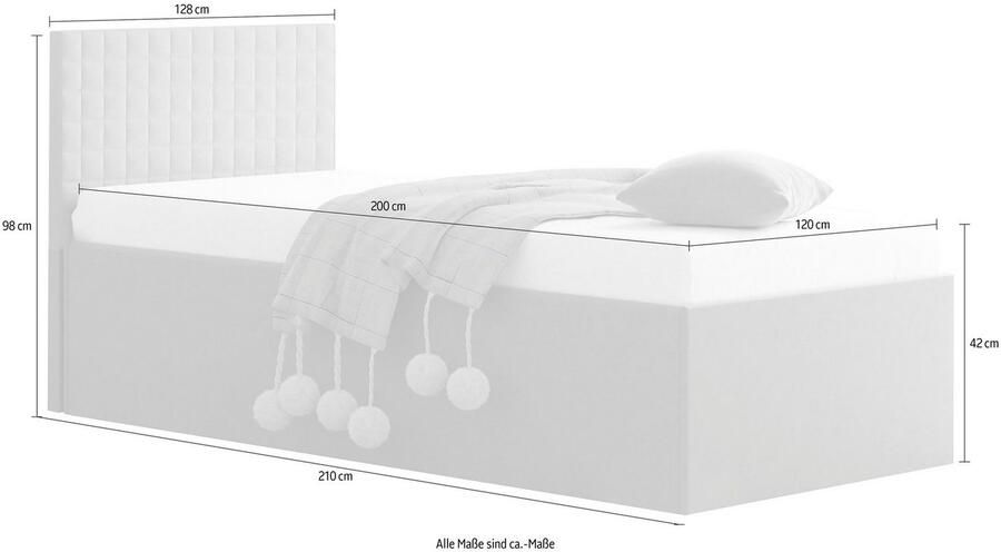 Westfalia Polsterbetten Gestoffeerd bed met bedkist bij uitvoering met matras - Foto 2