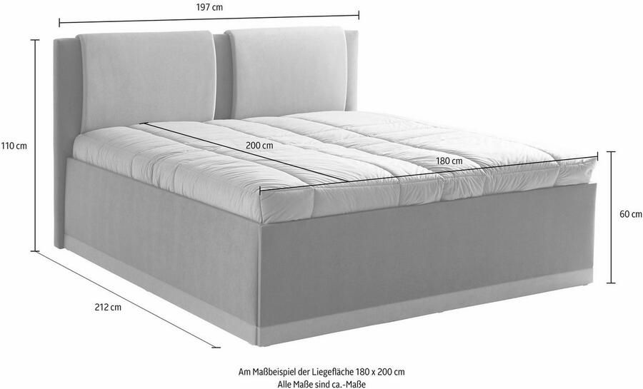 Westfalia Polsterbetten Gestoffeerd bed met bedkist en sprei - Foto 10