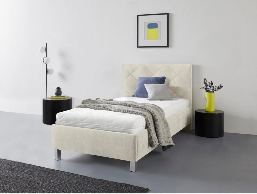 Westfalia Polsterbetten Gestoffeerd bed Padua met ruitvormig quiltwerk keuze uit 3 verschillende typen matrassen - Foto 2