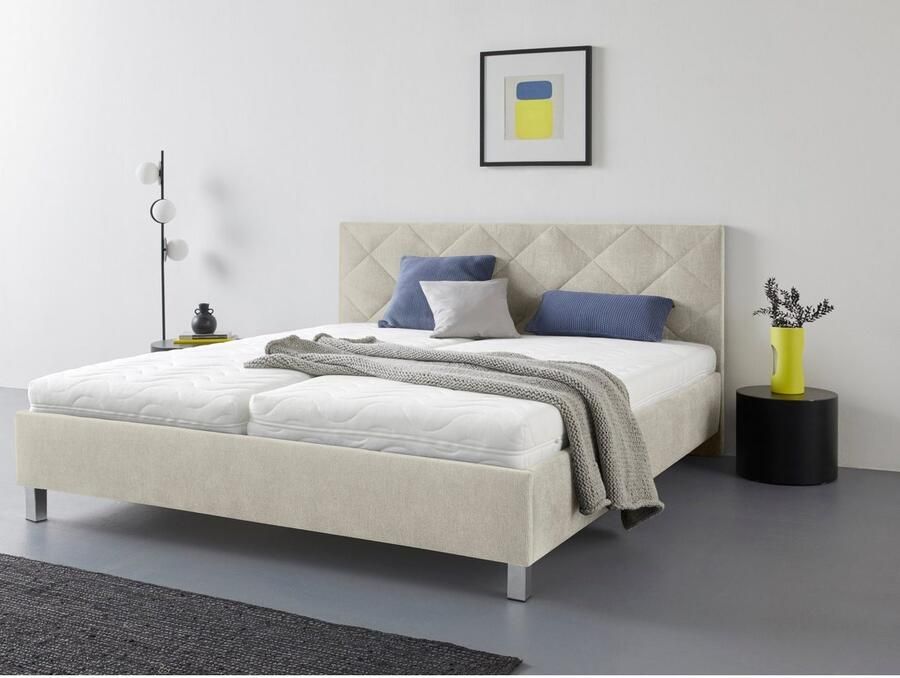 Westfalia Polsterbetten Gestoffeerd bed Padua met ruitvormig quiltwerk keuze uit 3 verschillende typen matrassen