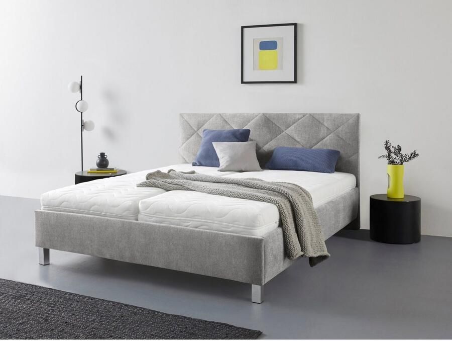 Westfalia Polsterbetten Gestoffeerd bed Padua met ruitvormig quiltwerk keuze uit 3 verschillende typen matrassen