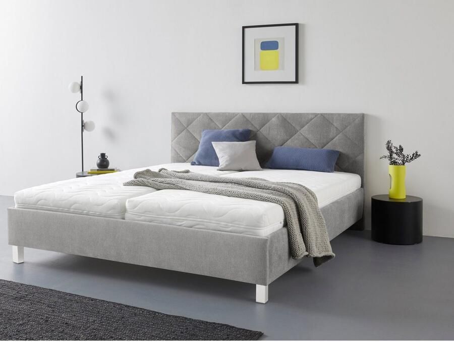 Westfalia Polsterbetten Gestoffeerd bed Padua met ruitvormig quiltwerk keuze uit 3 verschillende typen matrassen