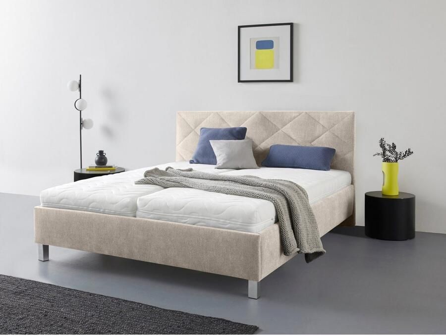 Westfalia Polsterbetten Gestoffeerd bed Padua met ruitvormig quiltwerk keuze uit 3 verschillende typen matrassen