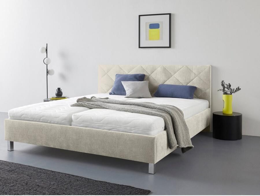 Westfalia Polsterbetten Gestoffeerd bed Padua met ruitvormig quiltwerk keuze uit 3 verschillende typen matrassen