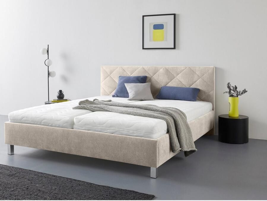 Westfalia Polsterbetten Gestoffeerd bed Padua met ruitvormig quiltwerk keuze uit 3 verschillende typen matrassen