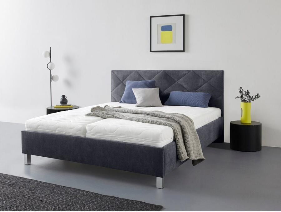 Westfalia Polsterbetten Gestoffeerd bed Padua met ruitvormig quiltwerk keuze uit 3 verschillende typen matrassen