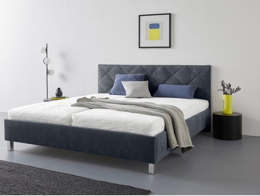 Westfalia Polsterbetten Gestoffeerd bed Padua met ruitvormig quiltwerk keuze uit 3 verschillende typen matrassen