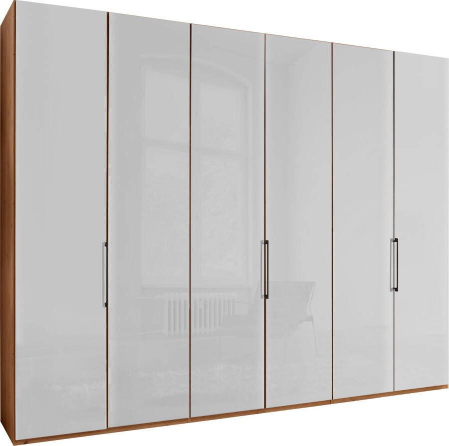 WIEMANN Draaideurkast Monaco Kledingkast Kast Linnenkast met elegant glazen front met chic glazen front en hoogwaardig beslag inclusief deurdemping - Foto 11