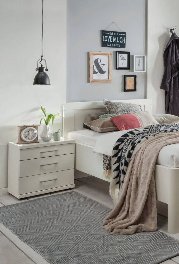 Beter Bed Select Comfort Collectie Nachtkast Bienne met 3 laden 50 x 52 x 36 cm