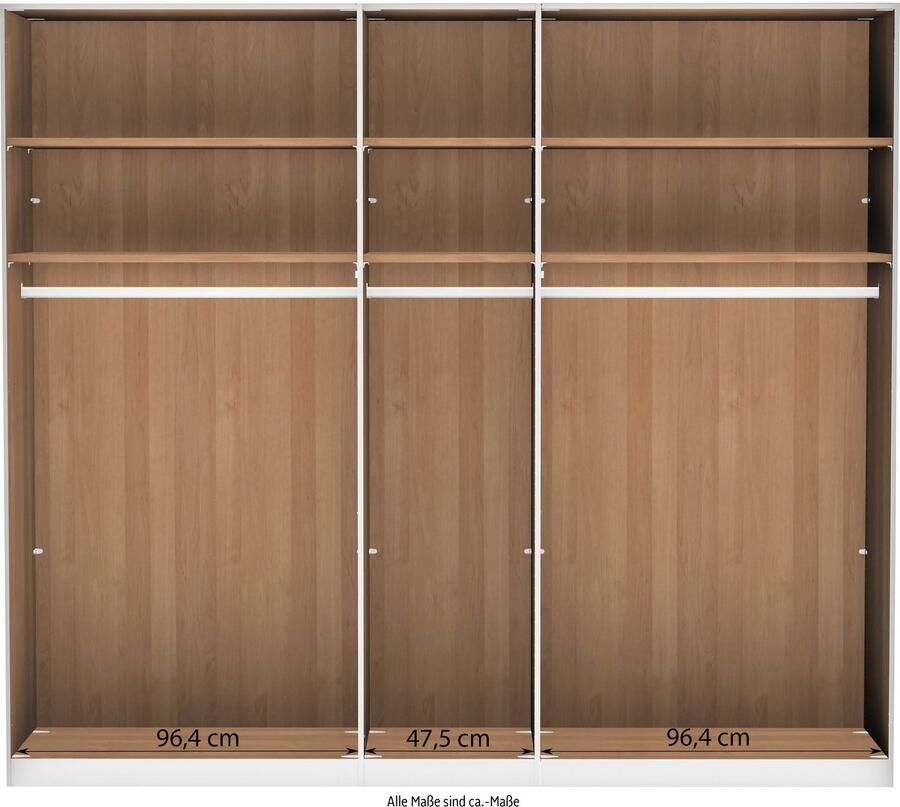 WIEMANN Draaideurkast Cardiff massief houten deuren in combinatie met glazen of spiegeldeuren - Foto 3