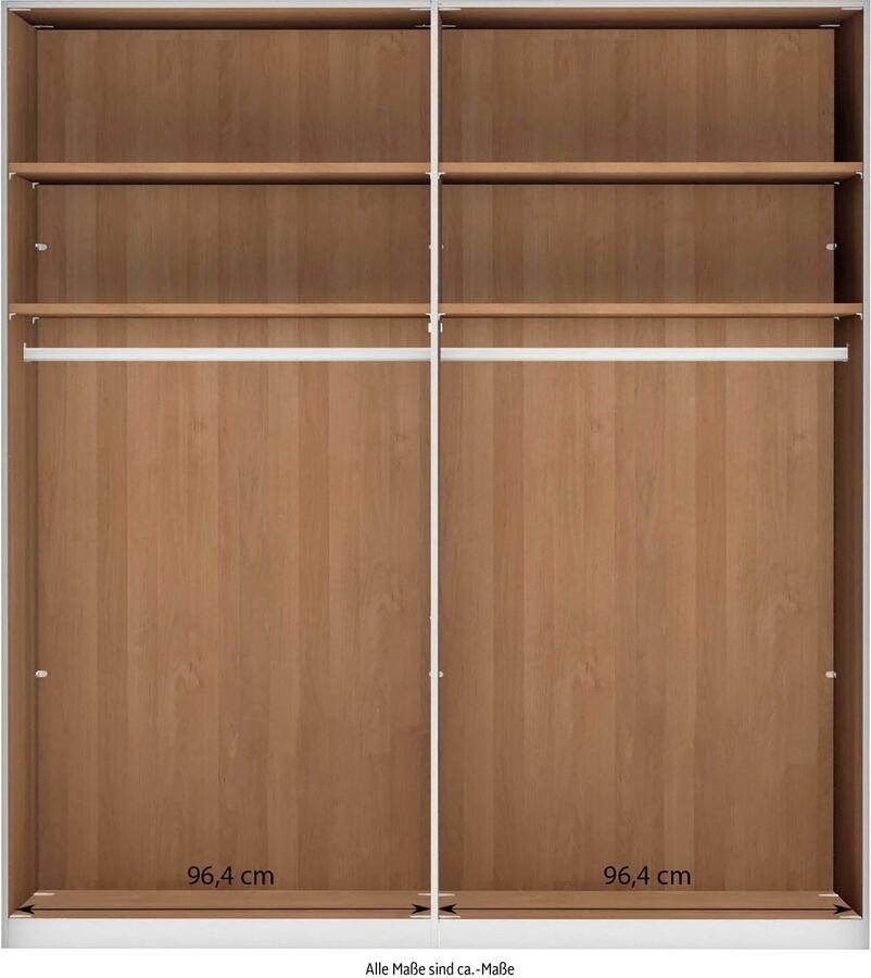 WIEMANN Draaideurkast Cardiff massief houten deuren in combinatie met glazen of spiegeldeuren - Foto 3