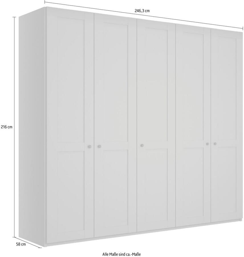 WIEMANN Draaideurkast Göteborg met 95° openingshoek made in Germany inclusief spiegel en deurdemper moderne landelijke stijl