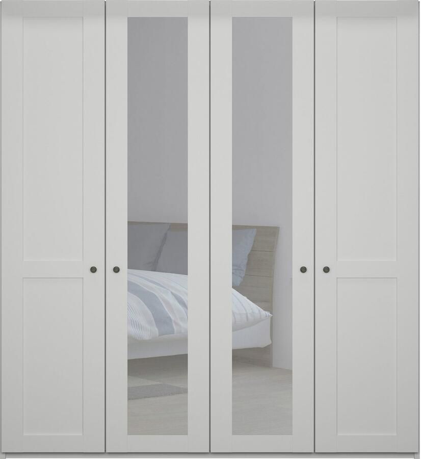 WIEMANN Draaideurkast Göteborg met 95° openingshoek made in Germany inclusief spiegel en deurdemper moderne landelijke stijl - Foto 2