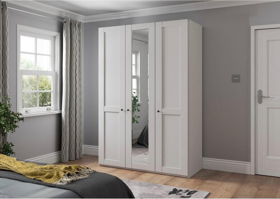 WIEMANN Draaideurkast Göteborg met 95° openingshoek made in Germany inclusief spiegel en deurdemper moderne landelijke stijl - Foto 3