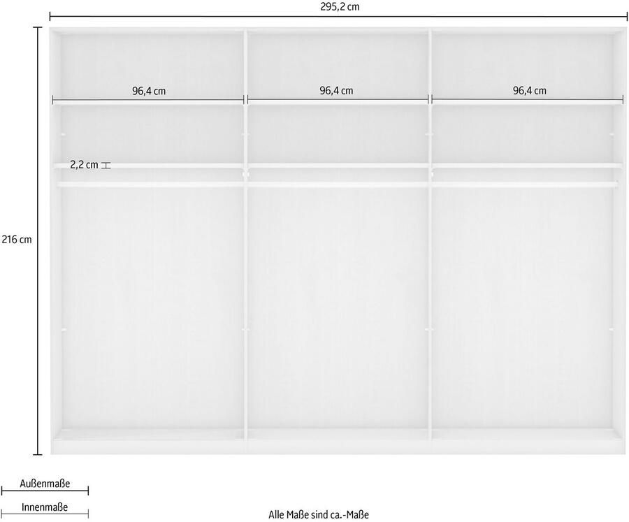 WIEMANN Draaideurkast Göteborg met 95° openingshoek made in Germany inclusief spiegel en deurdemper moderne landelijke stijl - Foto 3