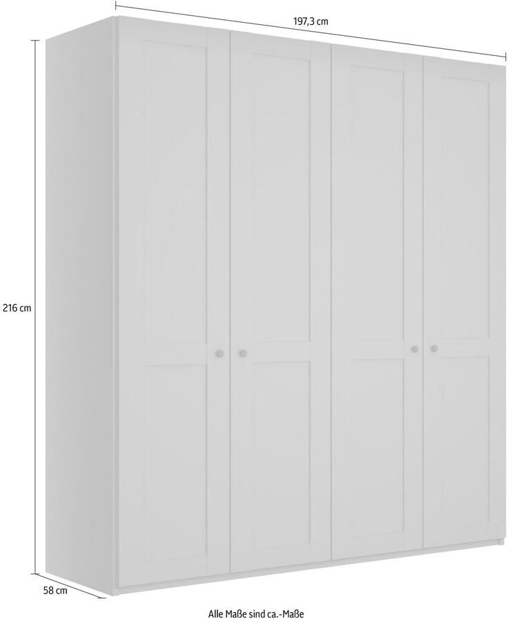 WIEMANN Draaideurkast Göteborg met 95° openingshoek made in Germany inclusief spiegel en deurdemper moderne landelijke stijl - Foto 5