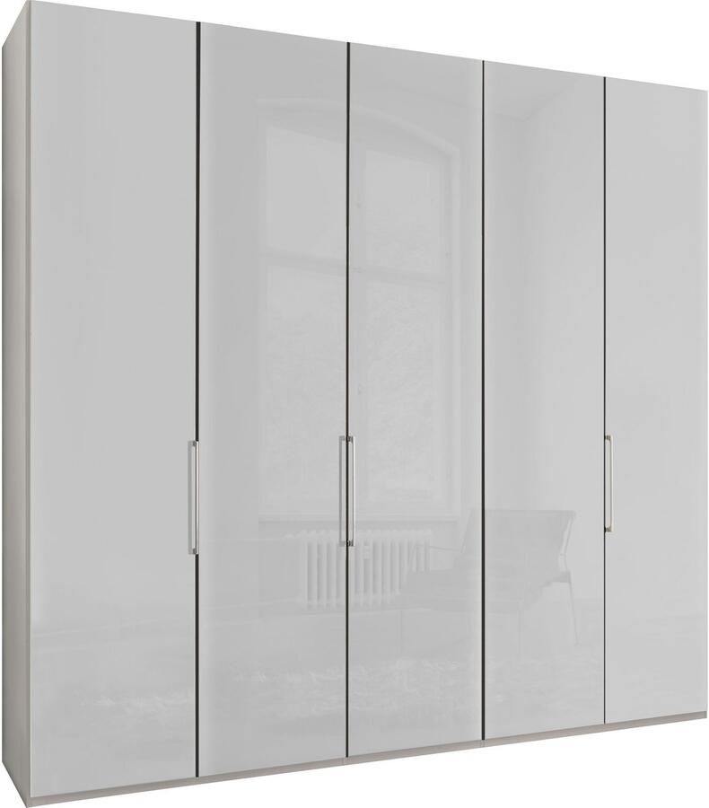 WIEMANN Draaideurkast Monaco Kledingkast Kast Linnenkast met elegant glazen front met chic glazen front en hoogwaardig beslag inclusief deurdemping - Foto 5