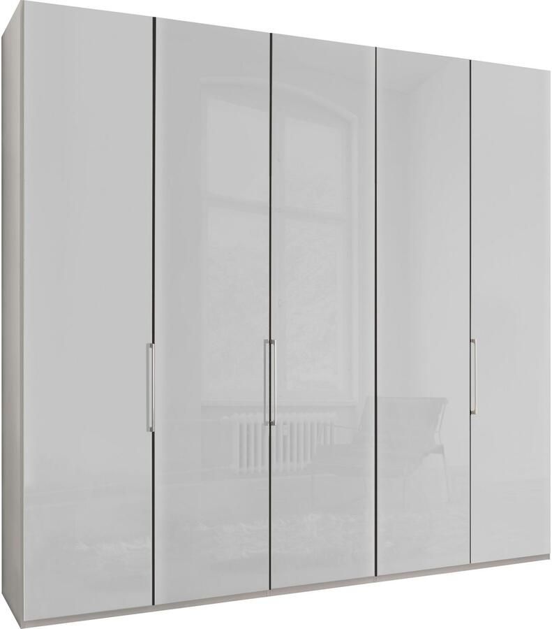 WIEMANN Draaideurkast Monaco Kledingkast Kast Linnenkast met elegant glazen front met chic glazen front en hoogwaardig beslag inclusief deurdemping - Foto 5