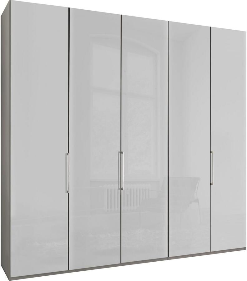 WIEMANN Draaideurkast Monaco Kledingkast Kast Linnenkast met elegant glazen front met chic glazen front en hoogwaardig beslag inclusief deurdemping - Foto 5