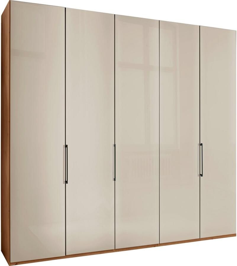 WIEMANN Draaideurkast Monaco Kledingkast Kast Linnenkast met elegant glazen front met chic glazen front en hoogwaardig beslag inclusief deurdemping - Foto 5