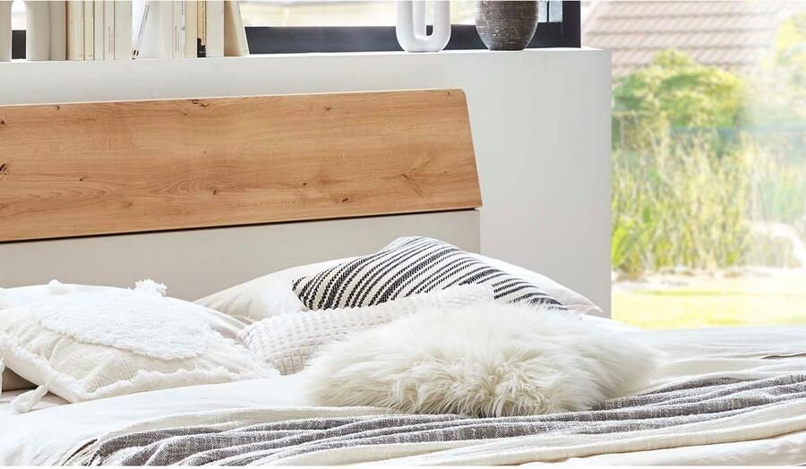 WIEMANN Futonbed Asti Afwerking imitatie wit eiken slede in leisteen - Foto 4
