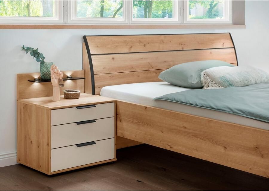 WIEMANN Futonbed Monaco 4-voudig in hoogte verstelbaar met stijlvol houten hoofdbord made in germany - Foto 3