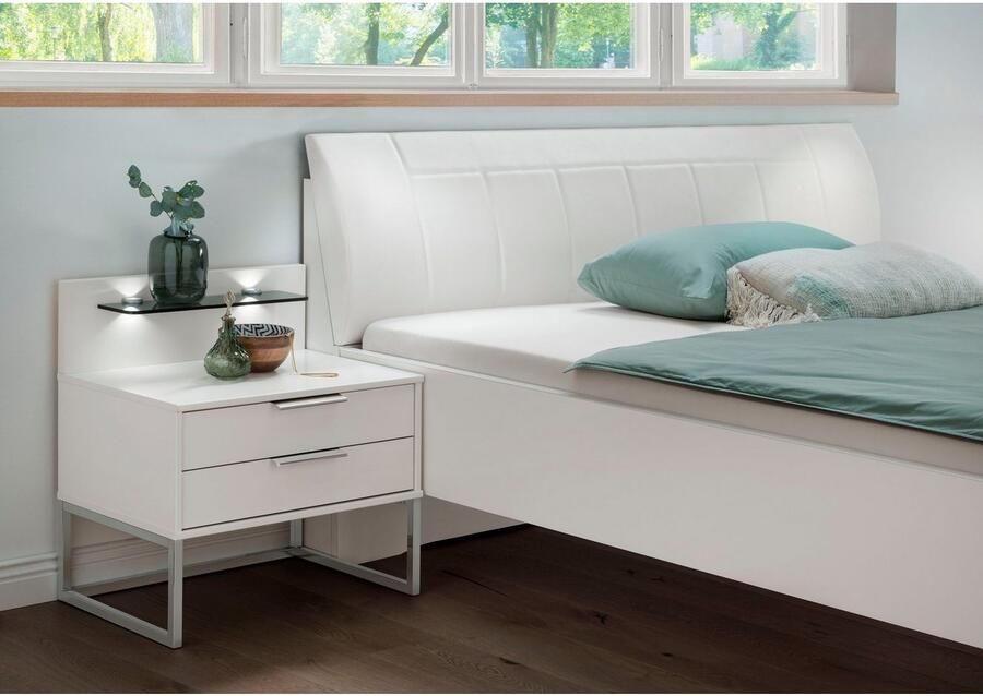 WIEMANN Futonbed Monaco Bedframe comfortabel gestoffeerd hoofdbord Gestoffeerd hoofdeinde van kunstleer verschillende maten in comforthoogte - Foto 2