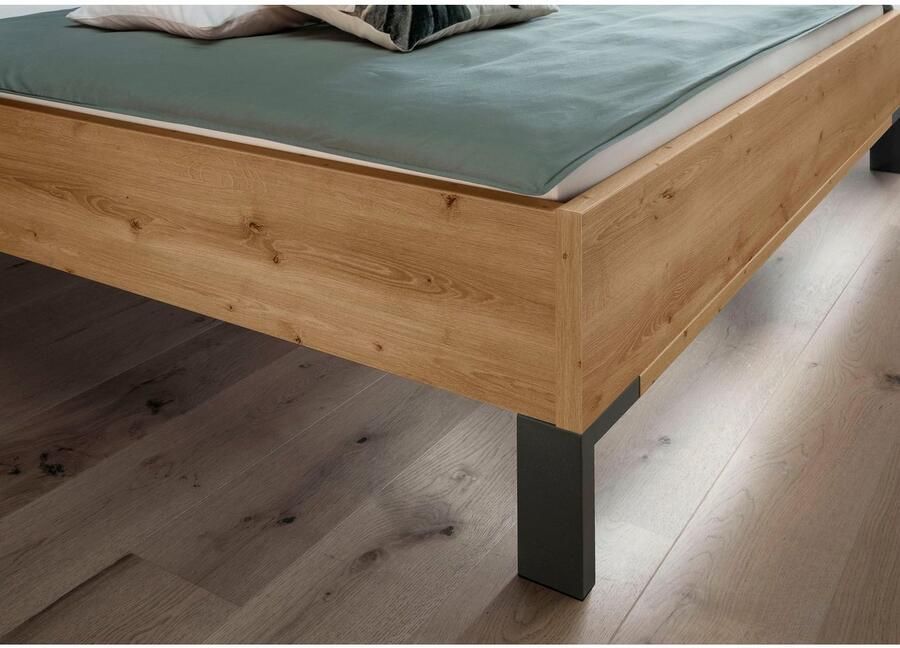 WIEMANN Futonbed Monaco Bedframe comfortabel gestoffeerd hoofdbord Gestoffeerd hoofdeinde van kunstleer verschillende maten in comforthoogte - Foto 2