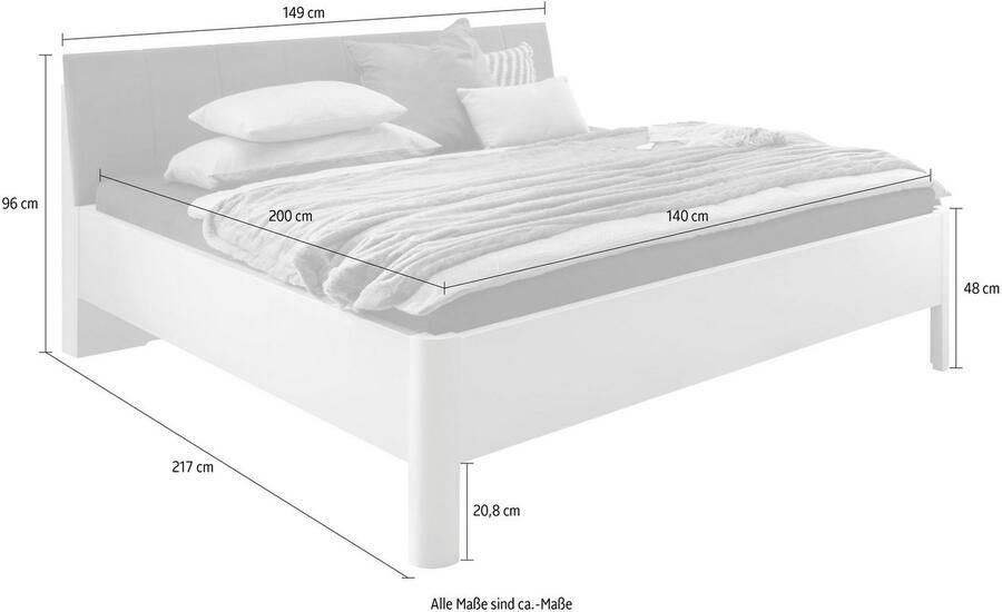 WIEMANN Gestoffeerd bed Bern viervoudig verstelbare lighoogte - Foto 3