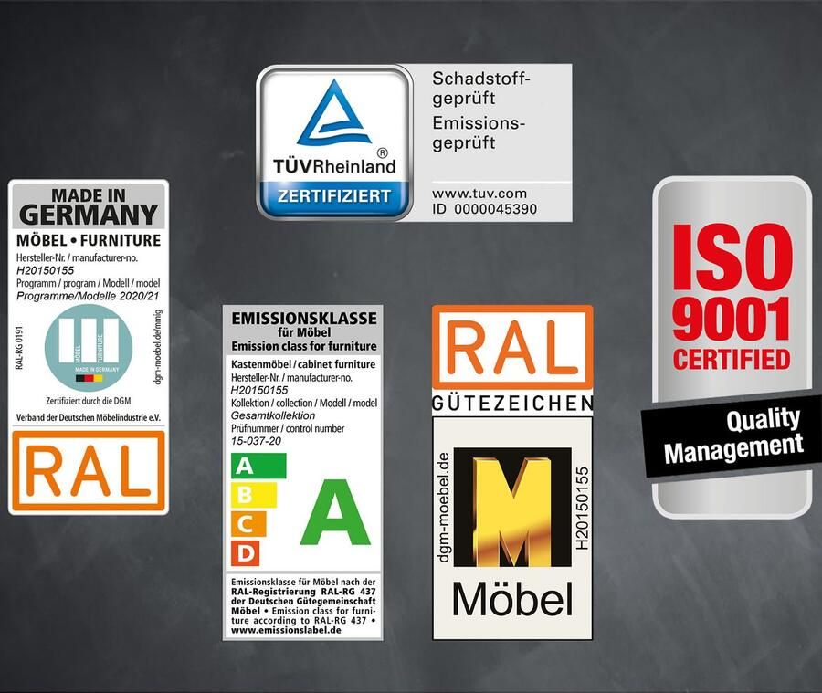 BBright B Bright Bed Bienne Rondo 140 x 200 cm bianco eiche