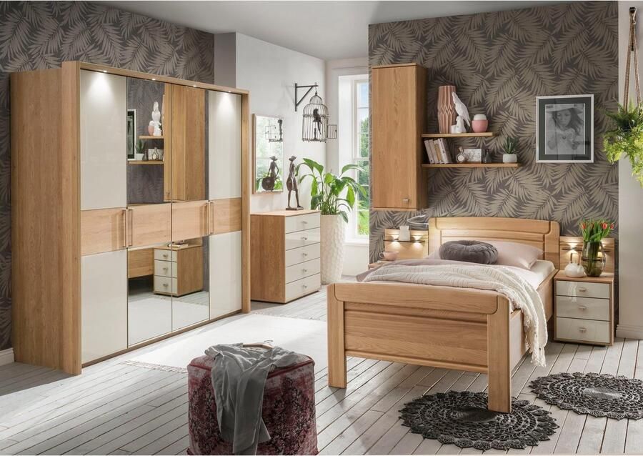 WIEMANN Houten bed Kiruna Bedframe gedeeltelijk massief eiken Hoofd- en voeteneinde van massief hout verschillende maten in comfort hoogte - Foto 4