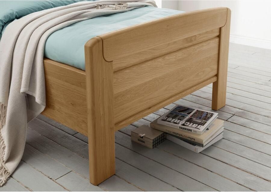 WIEMANN Houten bed Kiruna Bedframe gedeeltelijk massief eiken Hoofd- en voeteneinde van massief hout verschillende maten in comfort hoogte - Foto 3
