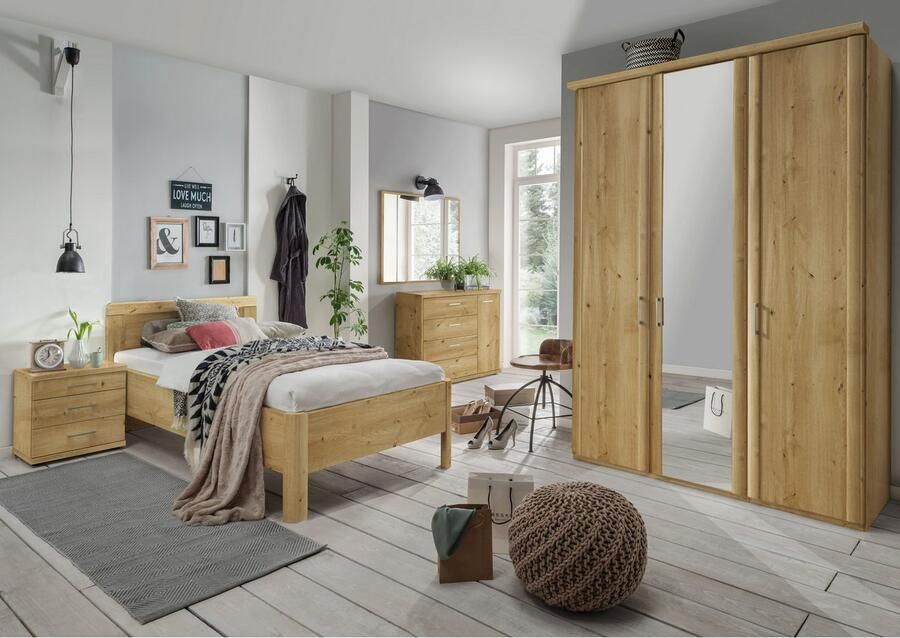 BBright B Bright Commode Bienne met 4 laden en 1 deur 93 x 86 x 42 cm bianco eiche - Foto 4