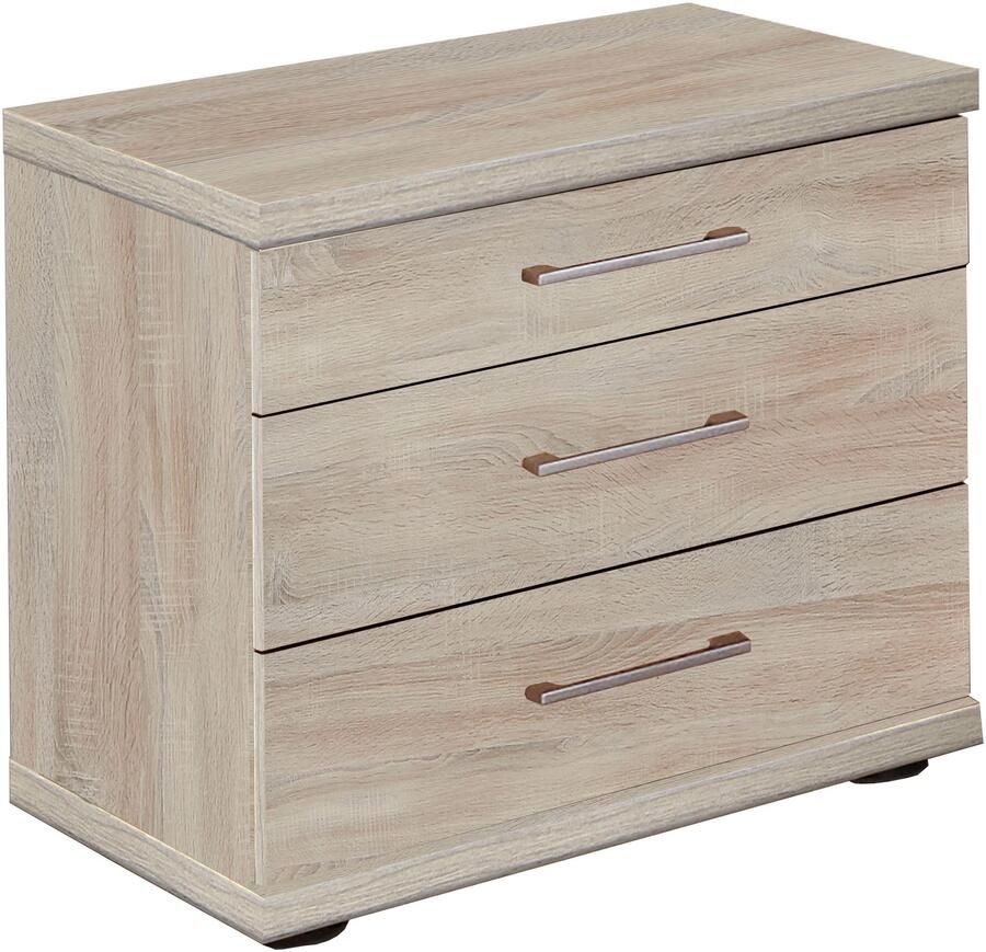 BBright Comfort Collectie nachtkast Bienne met 3 laden 50 x 52 x 36 cm sagerau eiken - Foto 5