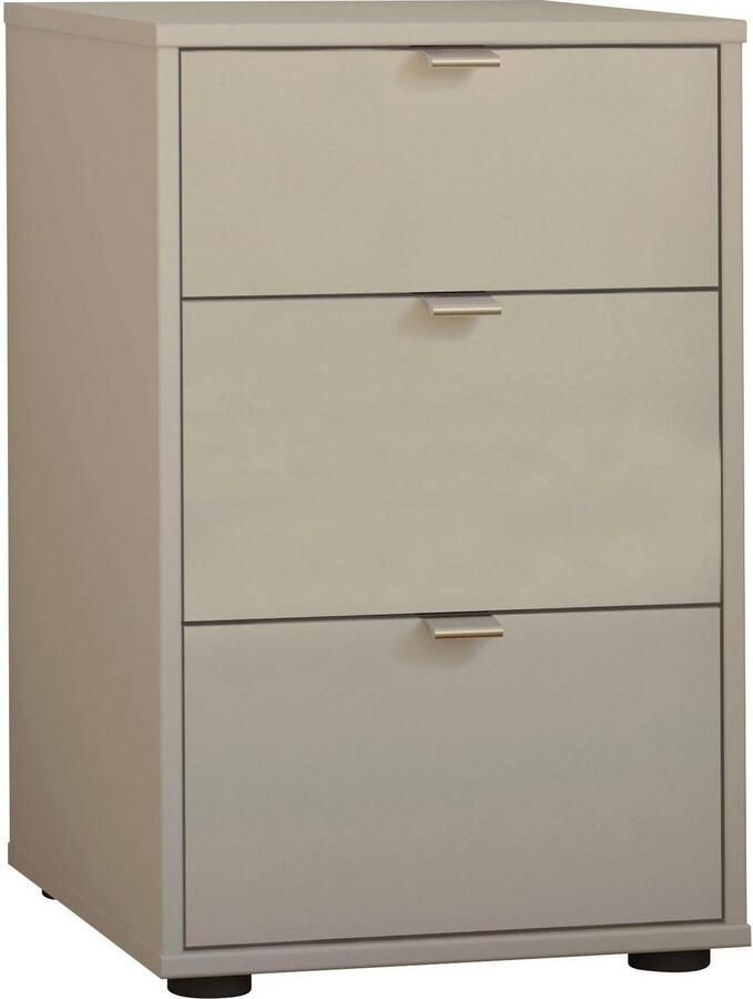 WIEMANN Nachtkastje Nizza voorgemonteerd met soft-closetechniek en glazen front (set 2 stuks)