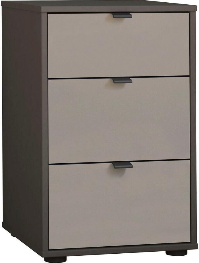 WIEMANN Nachtkastje Nizza voorgemonteerd met soft-closetechniek en glazen front (set 2 stuks)