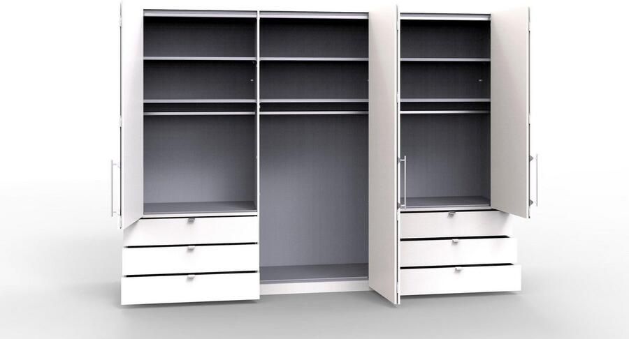 WIEMANN Vouwdeurkast Loft Kledingkast Kast Linnenkast met glazen front - Foto 6
