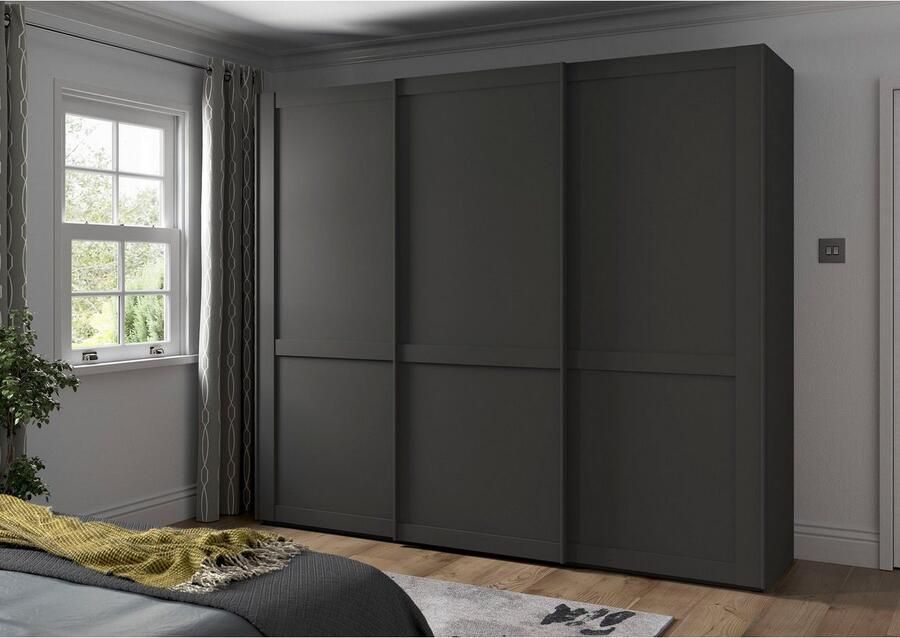 WIEMANN Zweefdeurkast Göteborg Horizontale strook en greeplijsten in rompkleurtint - Foto 4