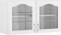 Wiho Küchen Hangend kastje met glasdeur Linz 100 cm breed met 2 glasdeuren - Thumbnail 1