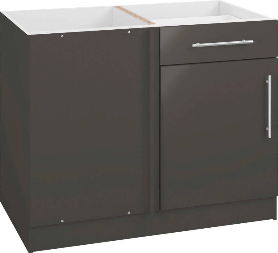 Wiho Küchen Hoekonderkast Cali 100 cm breed ontwerpafmeting 110 cm zonder werkblad - Foto 5