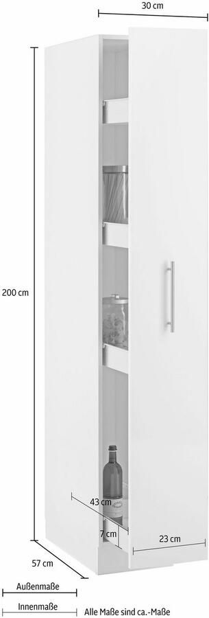 Wiho Küchen Apothekerskast Cali Lade met 4 legvakken - Foto 6