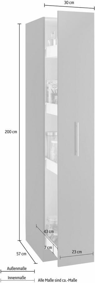 Wiho Küchen Apothekerskast Cali Lade met 4 legvakken - Foto 5