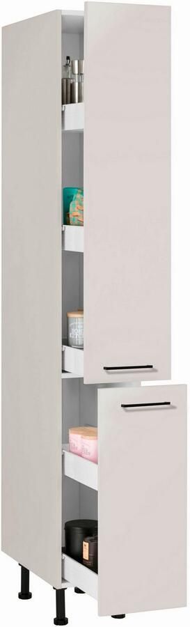 Wiho Küchen Apothekerskast Nisos 30 cm breed soft-close in lades verstelbare voeten zonder blad