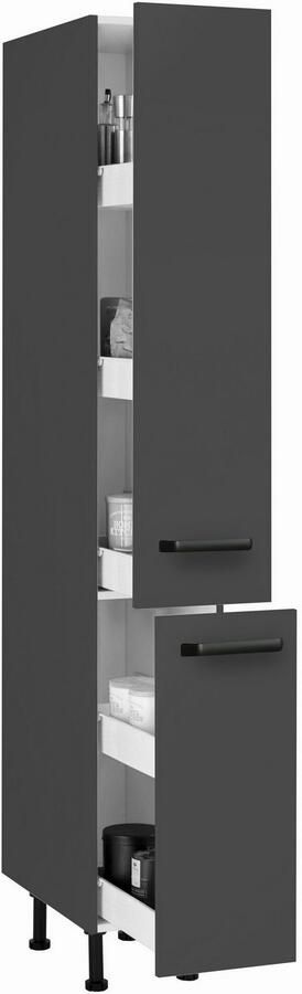 Wiho Küchen Apothekerskast Simi Soft-close functie in lades en uitschuifbare delen verstelbare poten